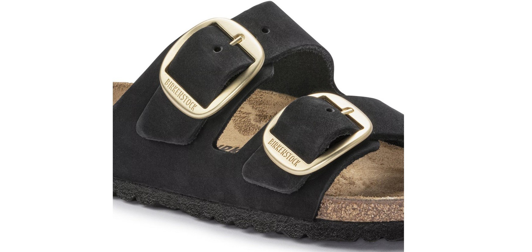 Birkenstock Damen Arizona Big Buckle Nubukleder Schwarz