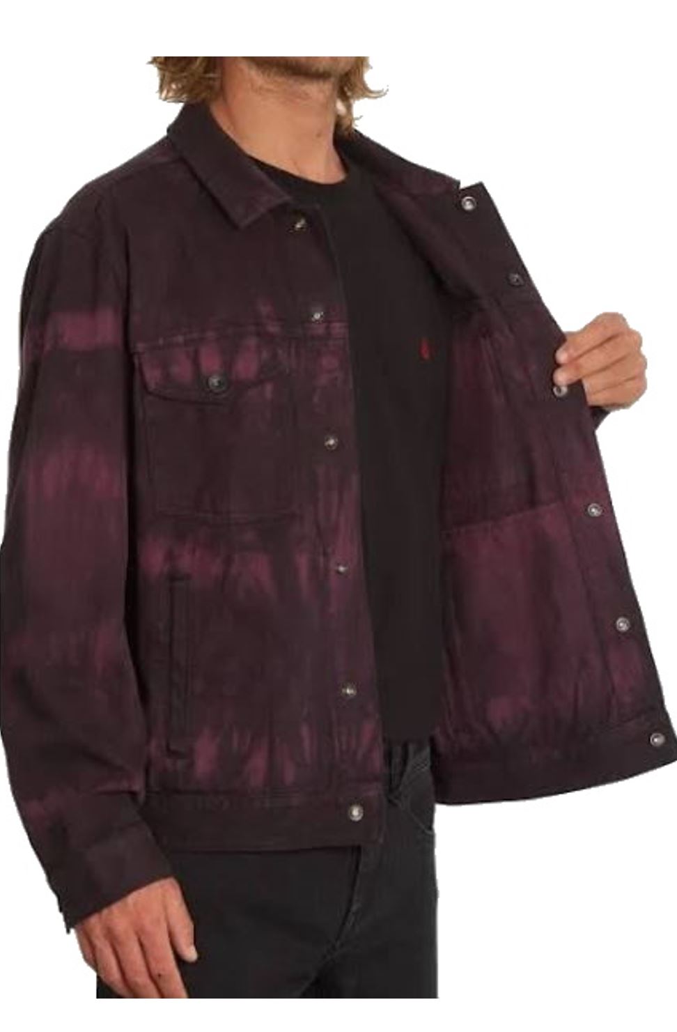 Volcom Herren Jeansjacke Vaderetro Tie Dye