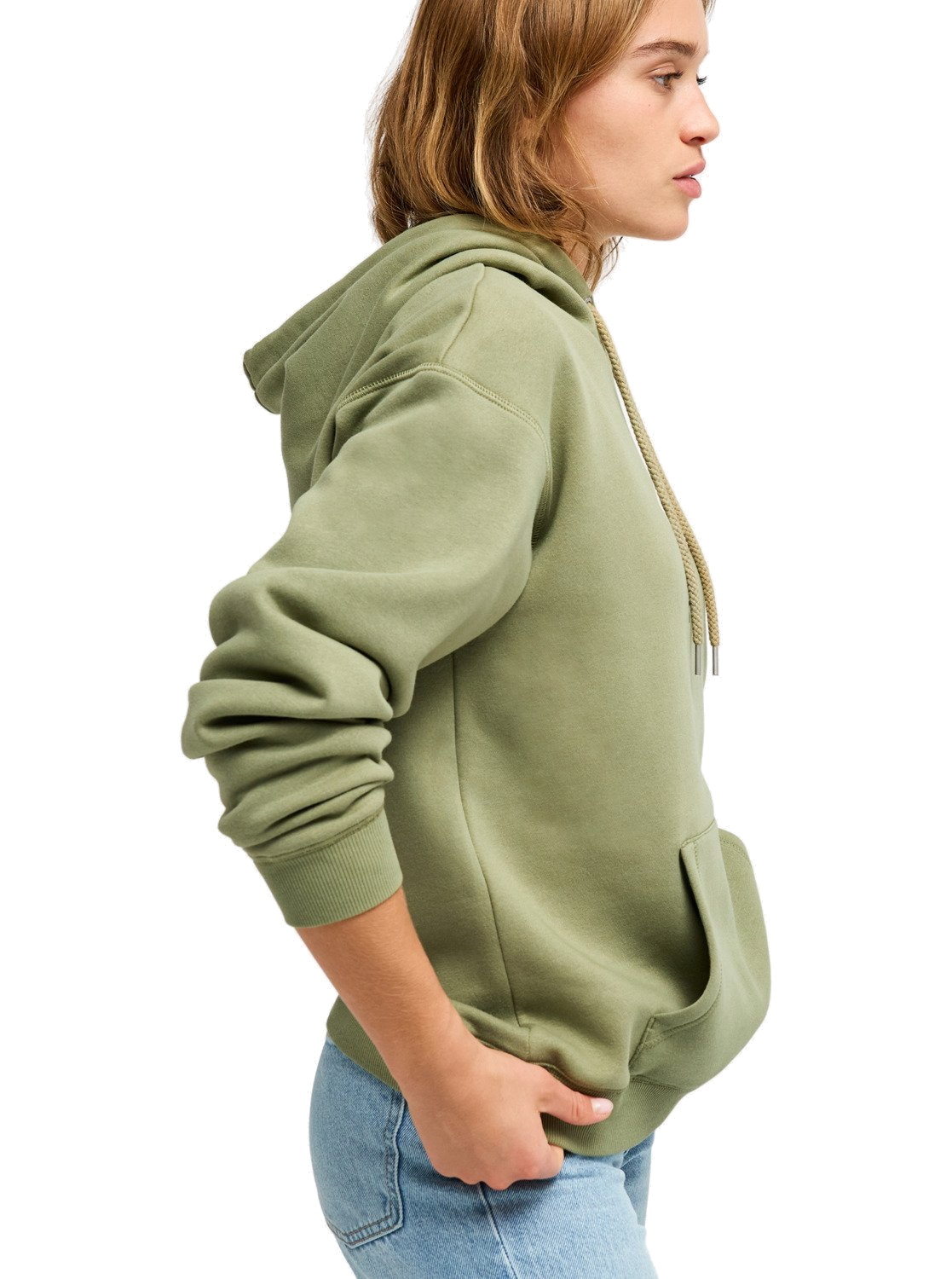 Roxy Damen Kapuzenpullover Surf Stoked Brushed Art Oil Green