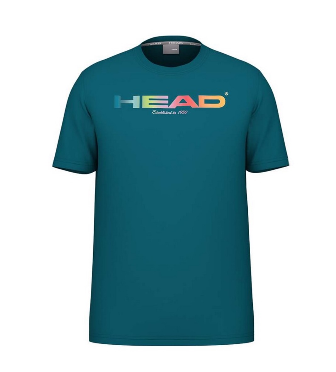Head T-Shirt Rainbow Teal