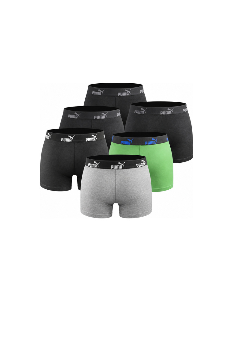 Puma Herren Boxershorts 6er Pack green grey