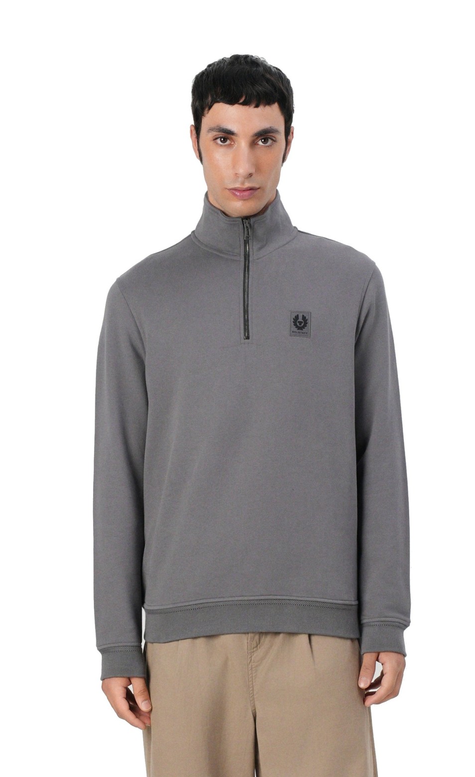 Belstaff Herren Sweatshirt 1/2 zip Tornado grey