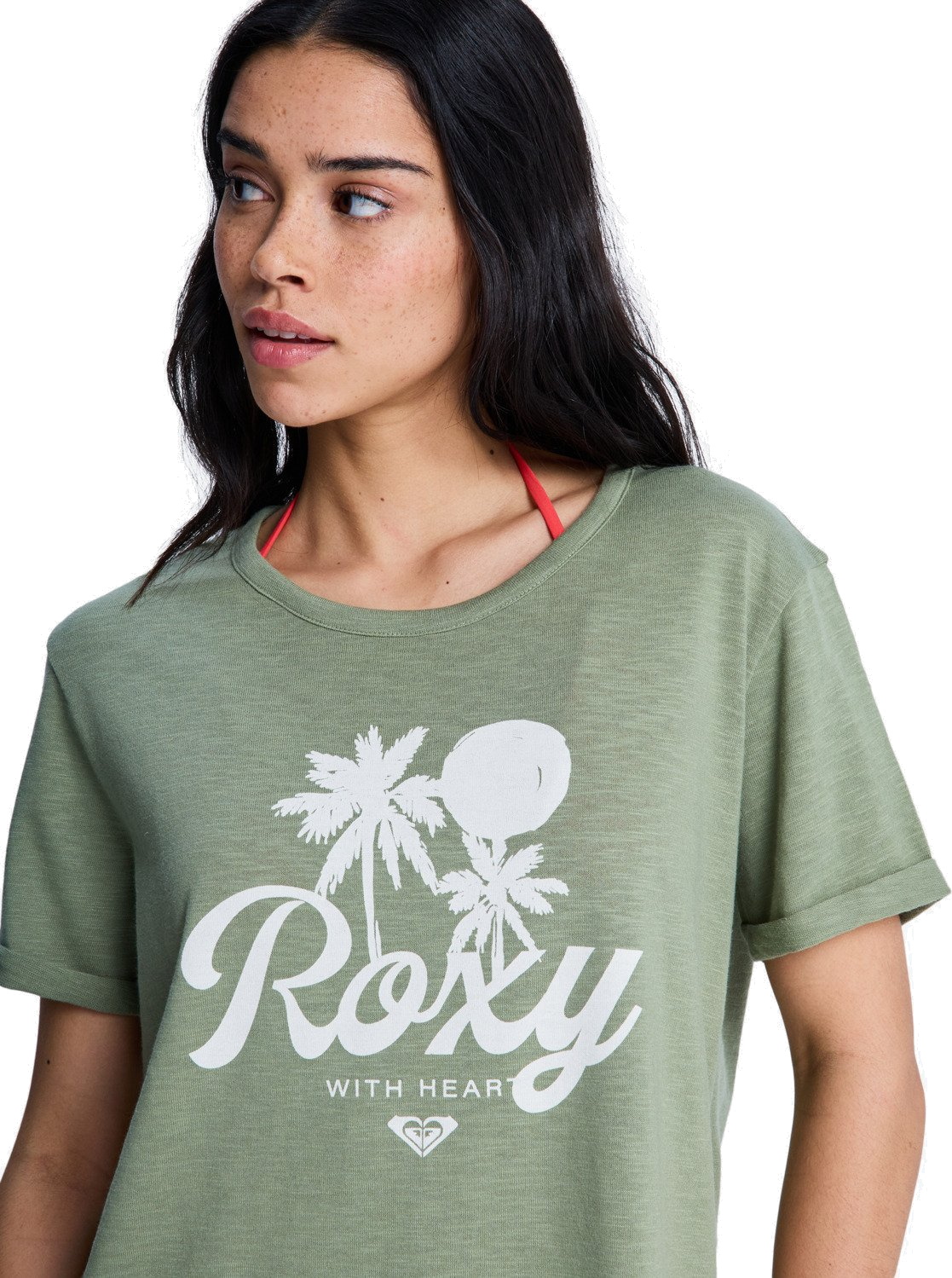 Roxy Damen Shirt Oceanwave Regular Slub Oil Green