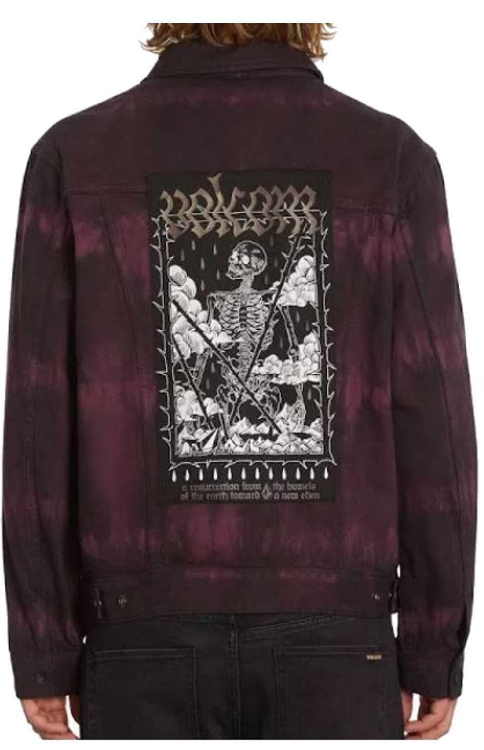 Volcom Herren Jeansjacke Vaderetro Tie Dye