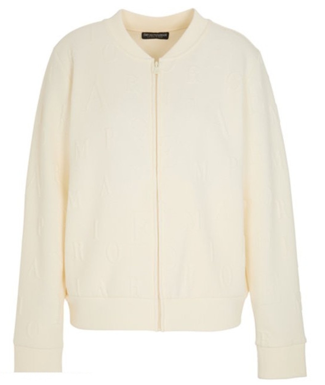 Emporio Armani Damen Zip Sweater Beige