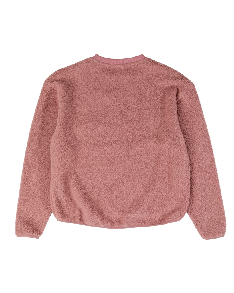Colourwear Damen Sweatshirt Snug Pile Crew Rose