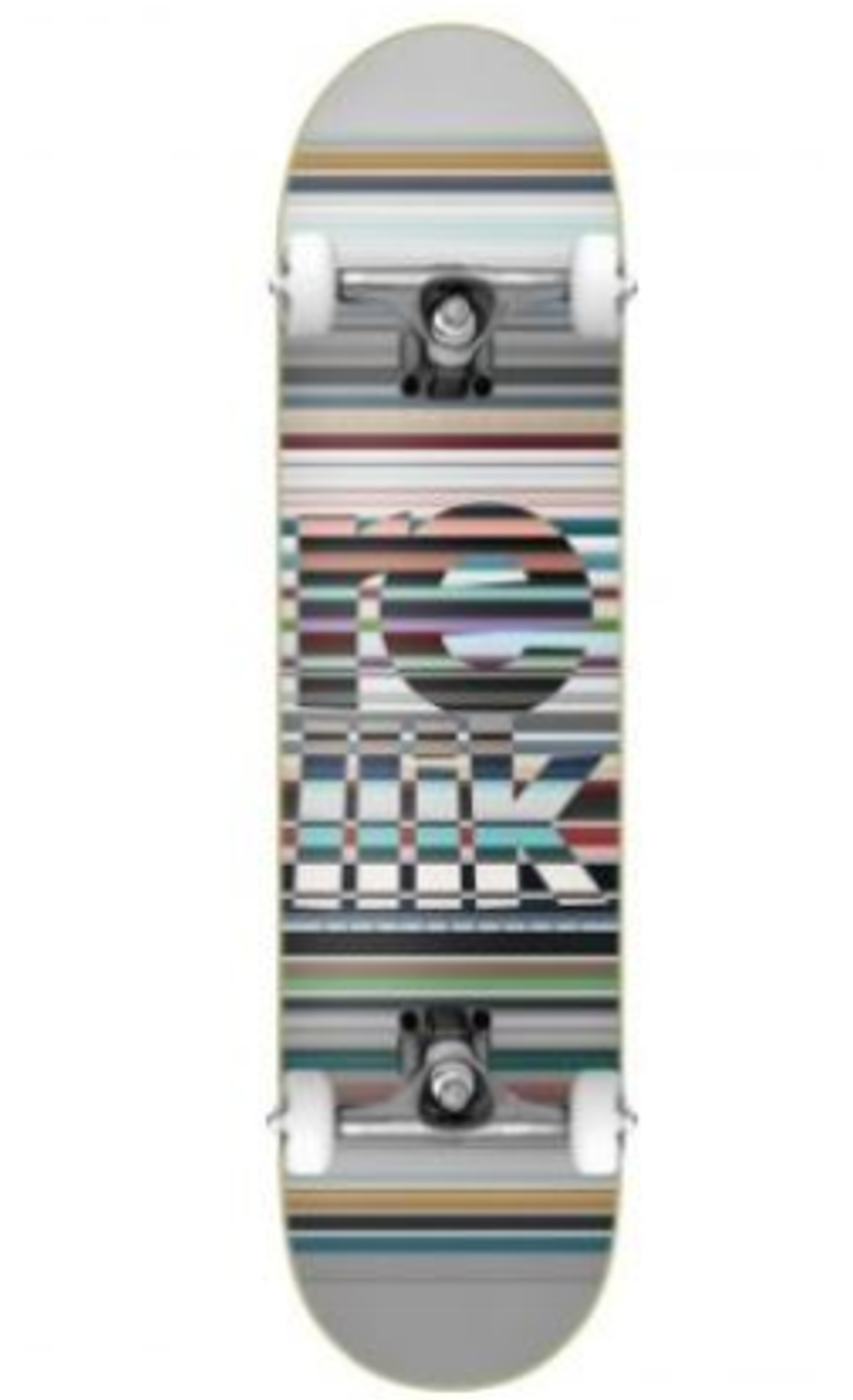 Rellik Complete Skateboard Stripes White