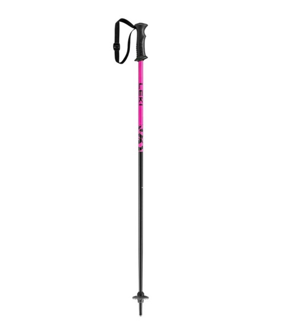 Leki Kinder Skistöcke Rider Black Rhodamine Red White