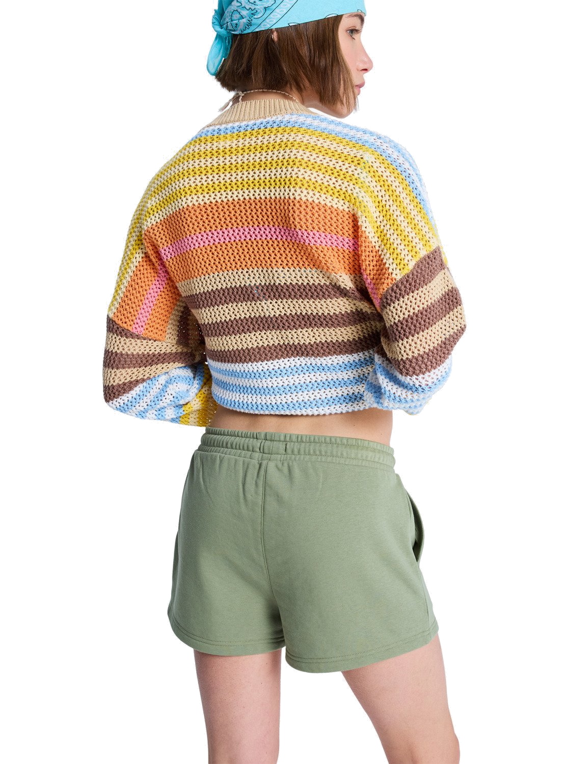 Roxy Damen Jogger Shorts Surf Stoked Oil Green