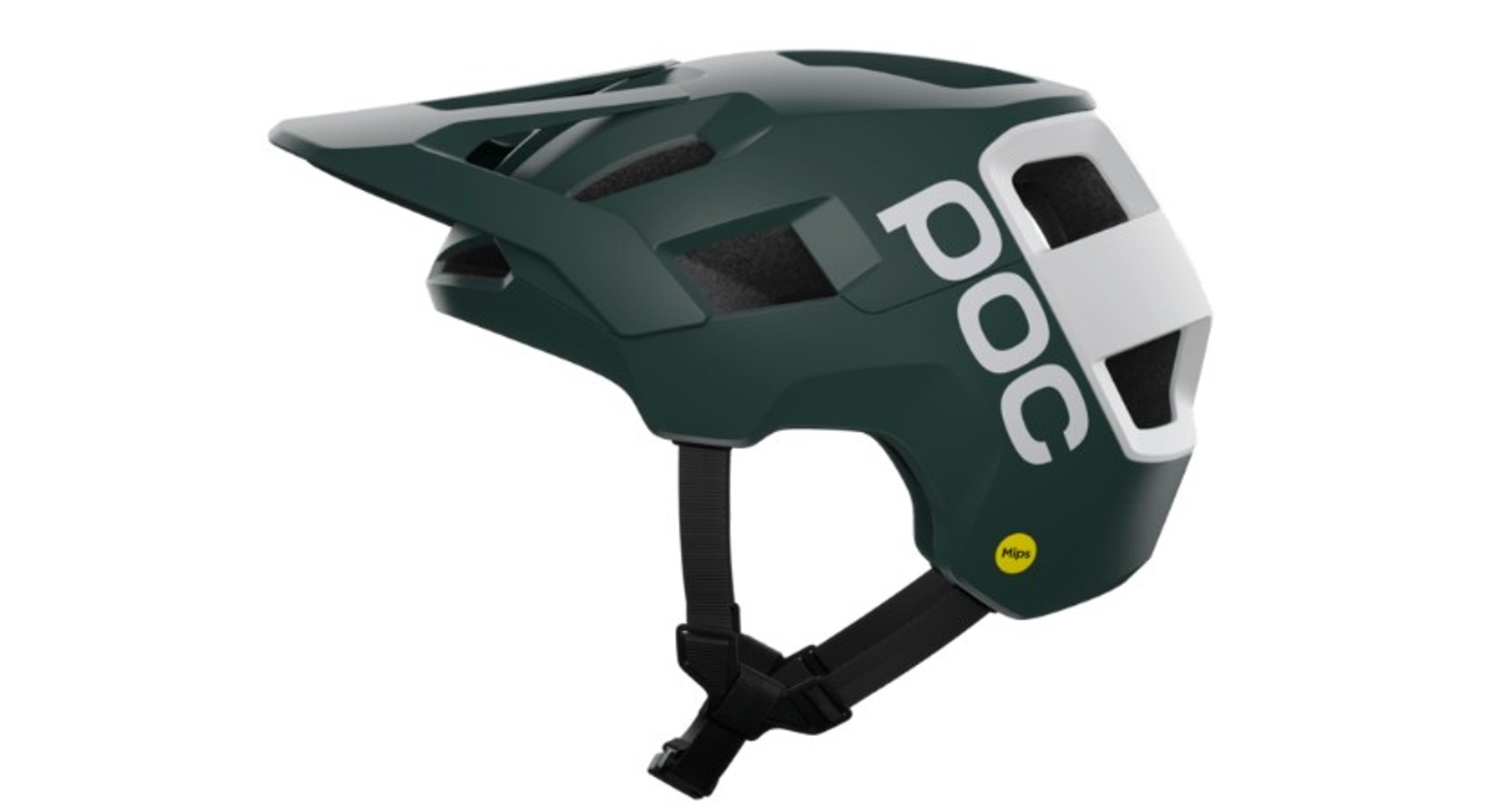 POC Fahrradhelm Kortal Race MIPS Pargasite Green Matt/Hydrogen White Matt