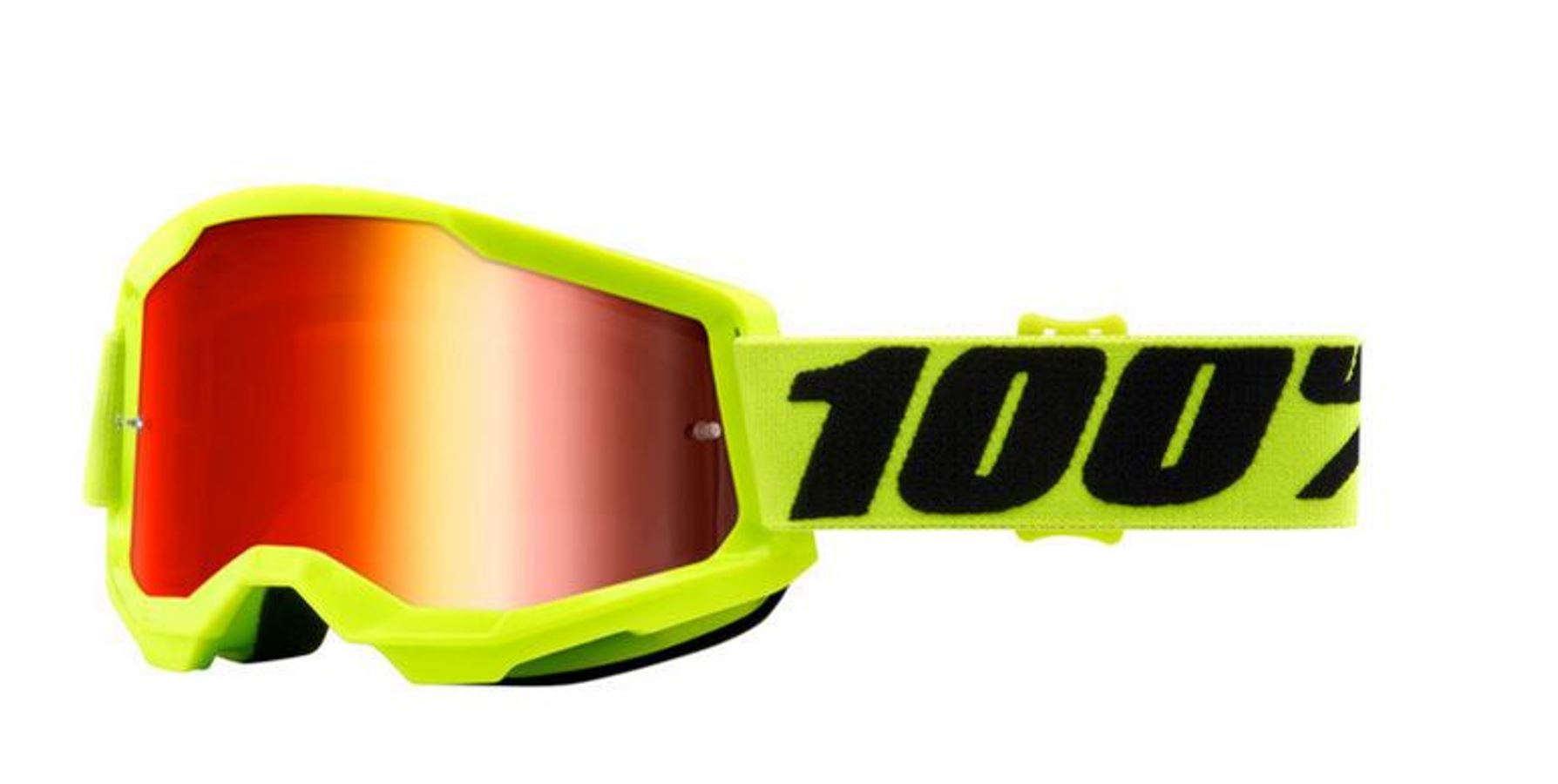 100% Strata 2 Goggle - Mirro Fluo Yellow