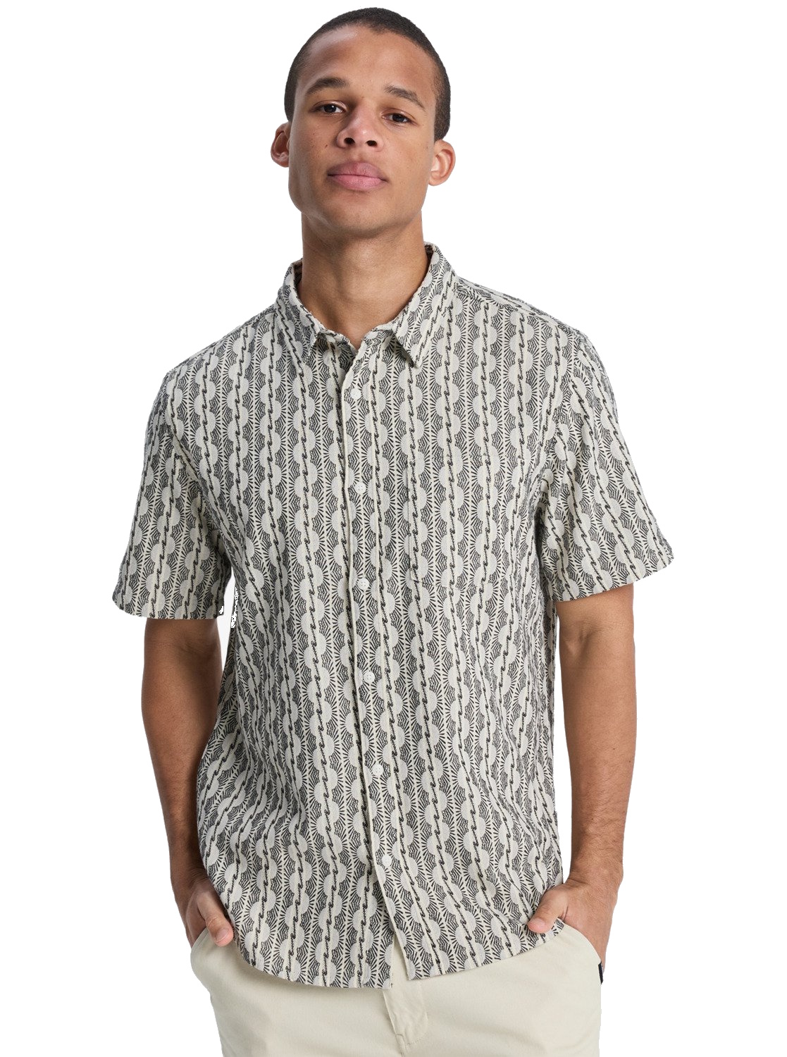 Quiksilver Kurzarm Hemd Horizons Bone Horizons