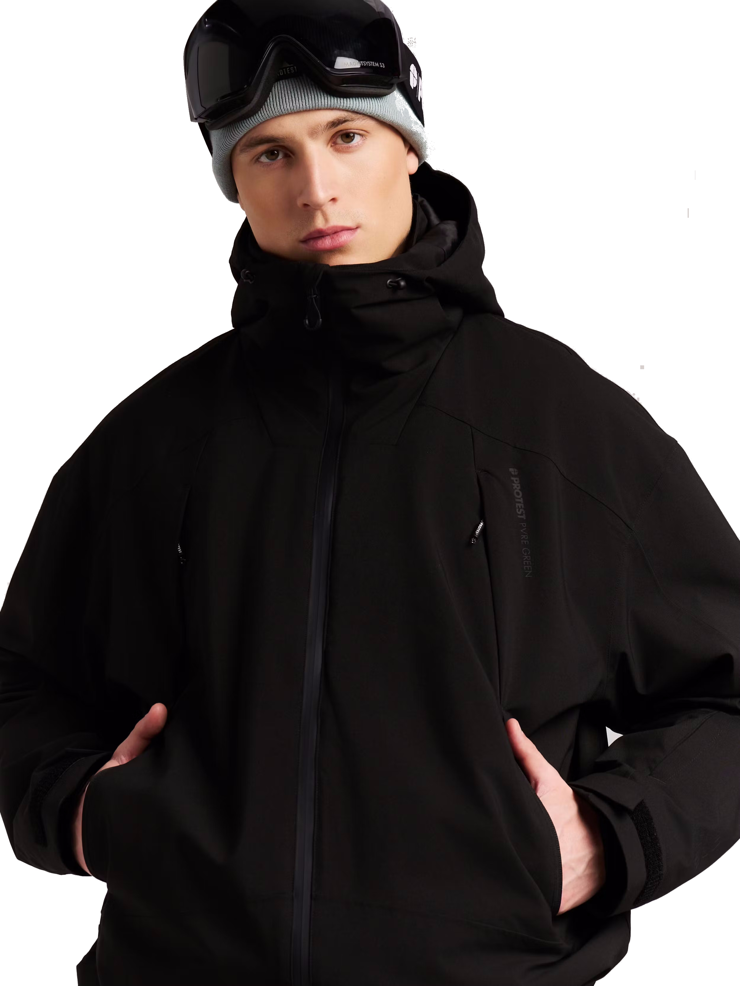 Protest Herren PRTDrifter Oversized Skijacke True Black