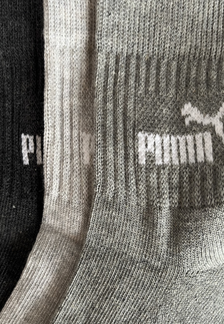 Puma ELEMENTS Short Crew Sportsocken 3-Pack Grey Melange
