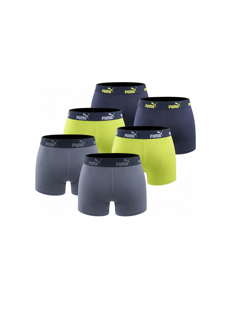 Puma Herren Boxershorts 6er Pack blue lime