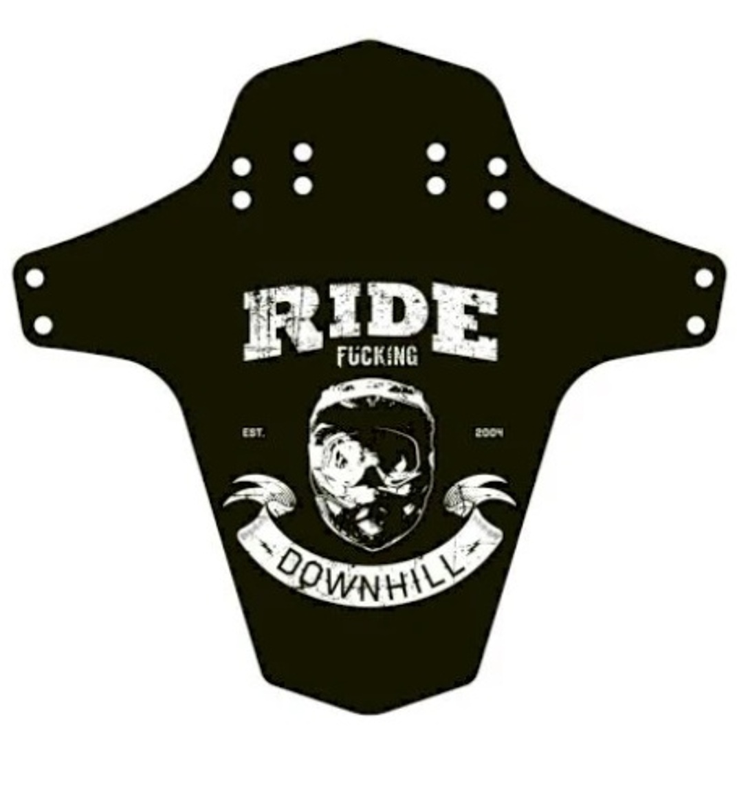 Reverse Spritzschutz Ride Fucking Downhill schwarz/weiß