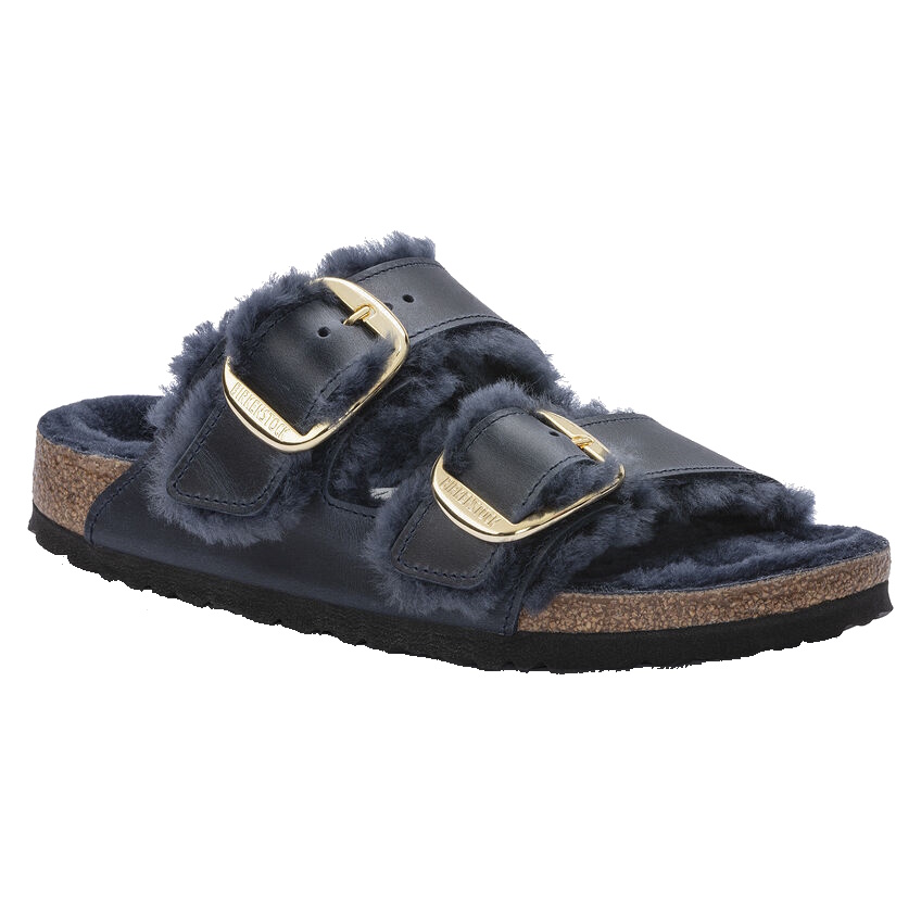 Birkenstock Damen Sandalen Arizona Big Buckle Lammfell Blue