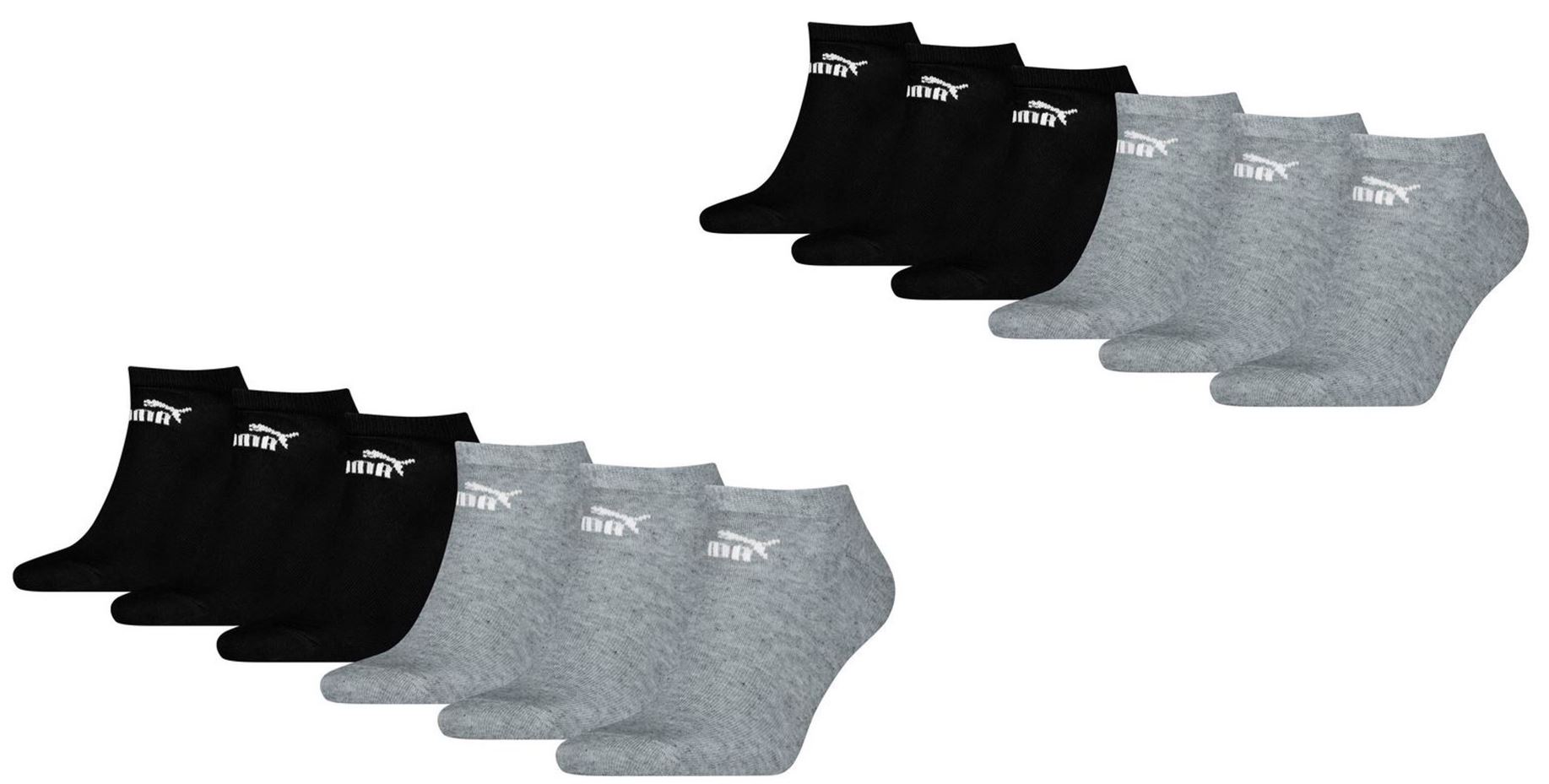 Puma ELEMENTS Sneakers Socken 12-Pack  Black/Grey