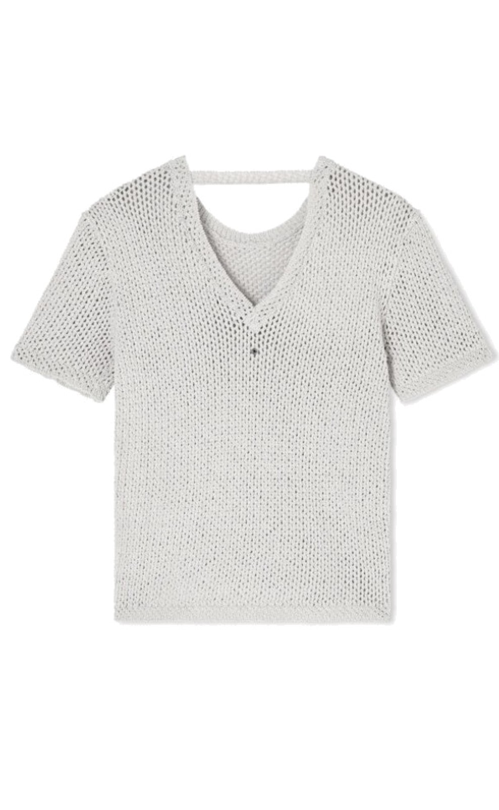 Armani Exchange kurzarm Strickshirt beige
