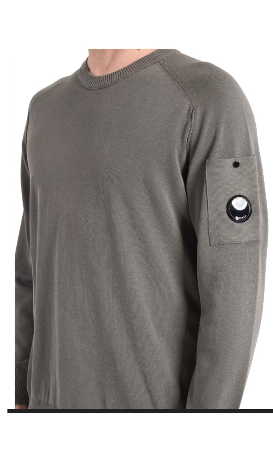C.P. Company Herren Lens Strickpullover grau