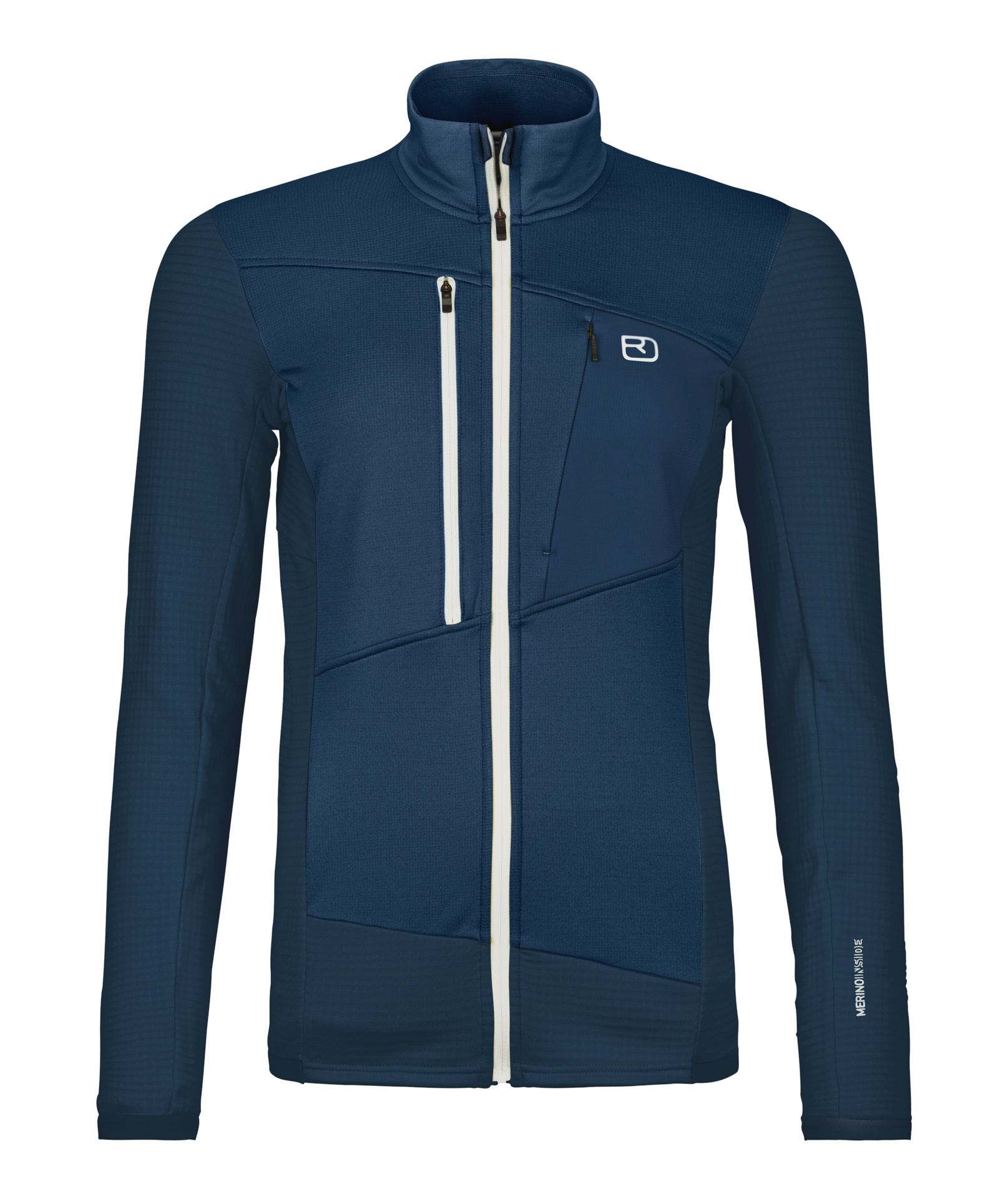 Ortovox Damen FLEECE GRID JACKE deep ocean
