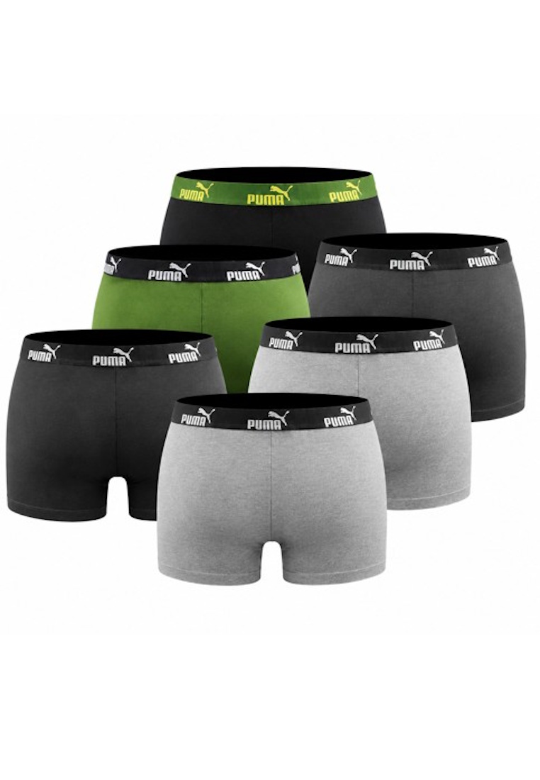 Puma Herren Boxershorts 6er Pack dark grey black orche green