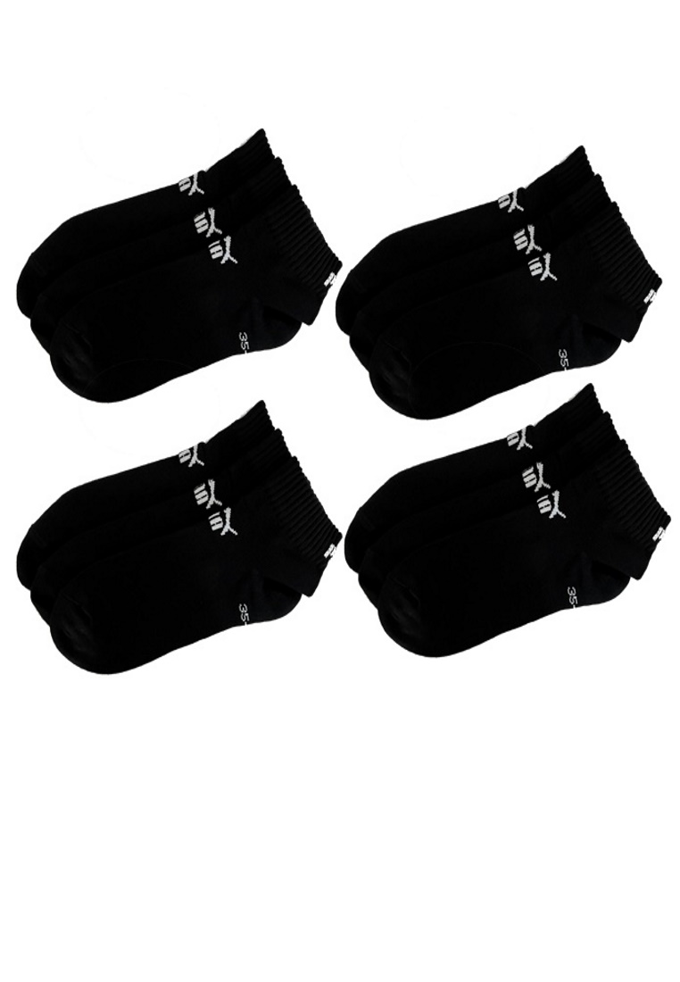 Puma ELEMENTS Quarter Socken 12-Pack schwarz