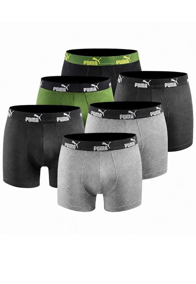Puma Herren Boxershorts 6er Pack dark grey black orche green