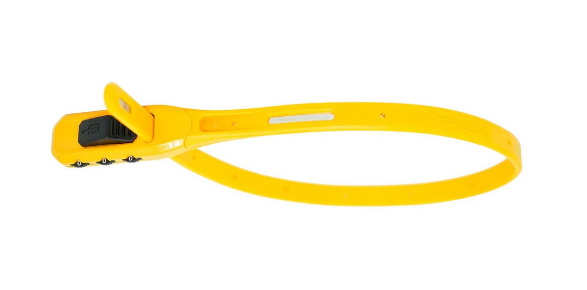 Hiplok Z-Lok Combo Kabelbinderschloss mit Stahlkern 50cm gelb