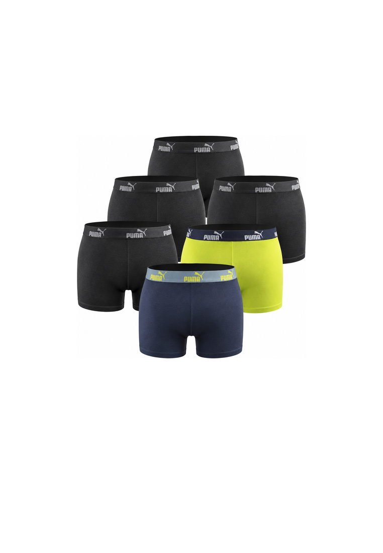 Puma Herren Boxershorts 6er Pack black blue lime