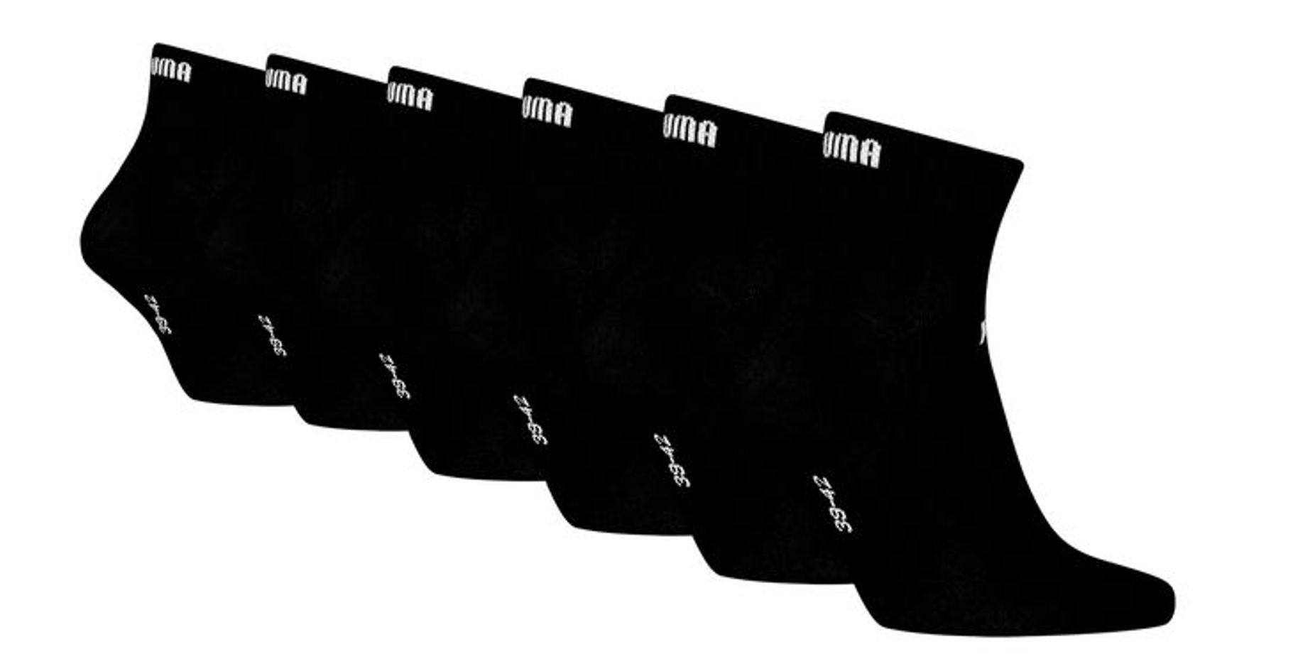 Puma ELEMENTS Quarter Socken 6-Pack schwarz