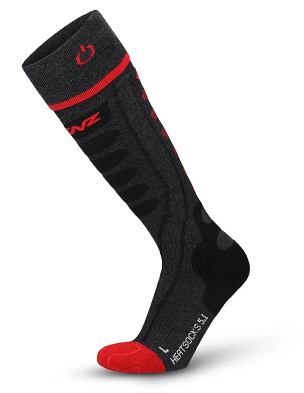 Lenz Skisocken Heat Sock 5.1 Toe Cap Regular Black / Red