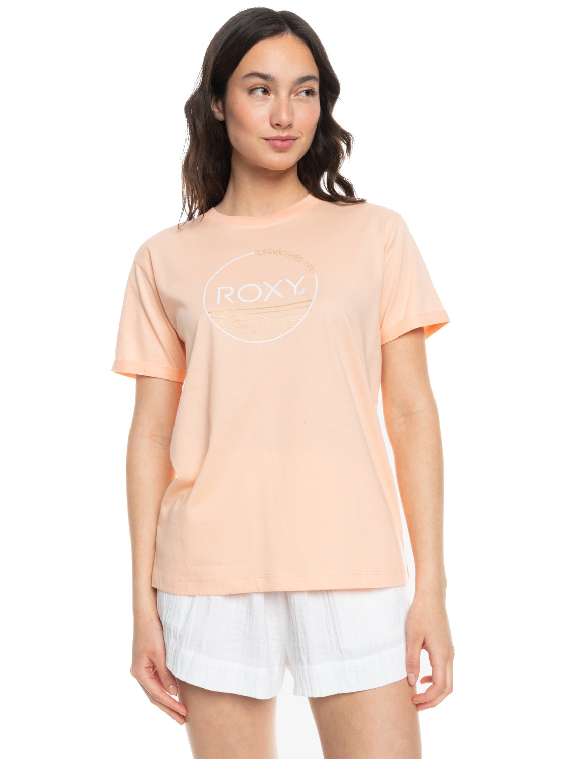 Roxy Damen T-Shirt Noon Ocean Tee peach
