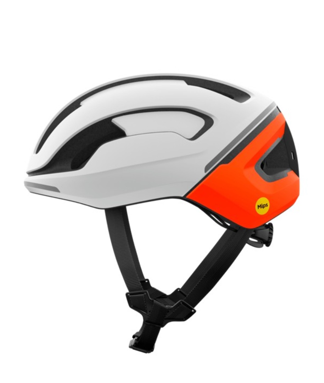 POC Fahrradhelm Omne Beacon MIPS Hydrogen White / Fluorescent Orange Matt