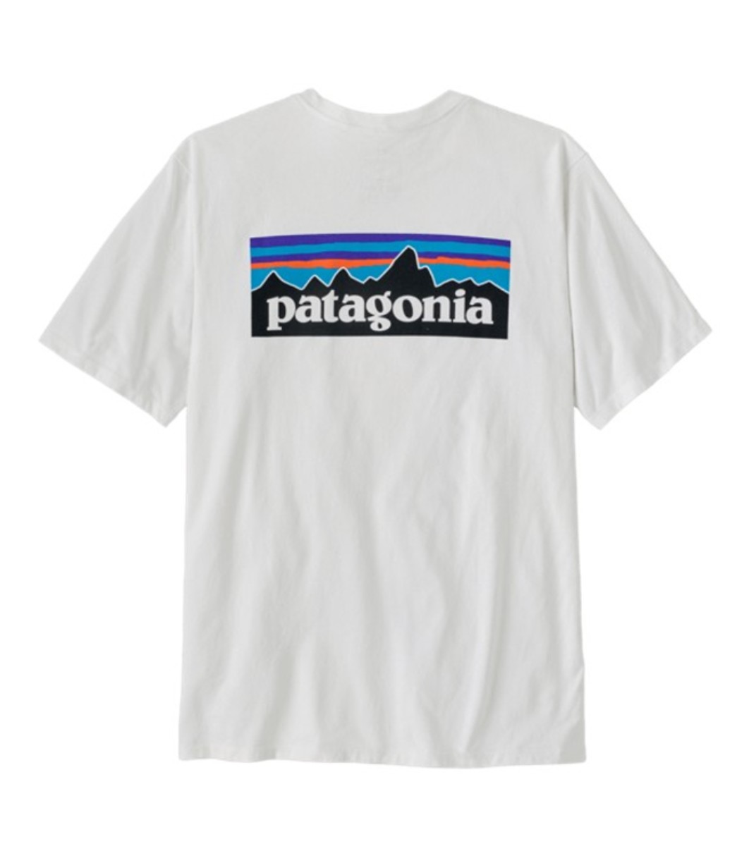 Patagonia Herren T-Shirt P-6 Logo Responsibili Tee Fiber White