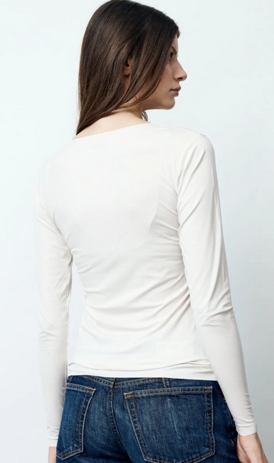 Fil Noir Langarmshirt GISELLE beige
