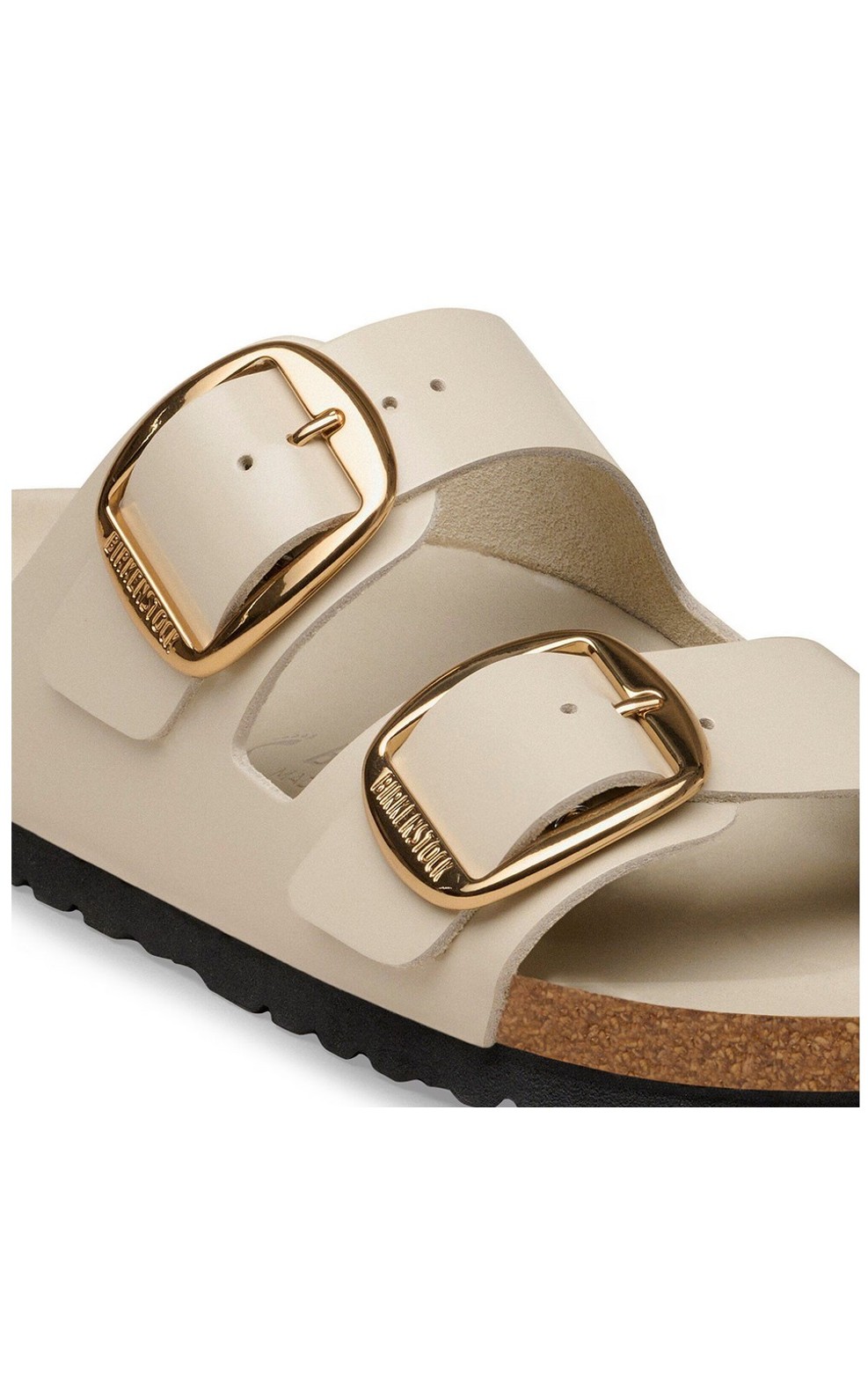 Birkenstock Damen Arizona Big Buckle Naturleder Lack High-Shine Oyster