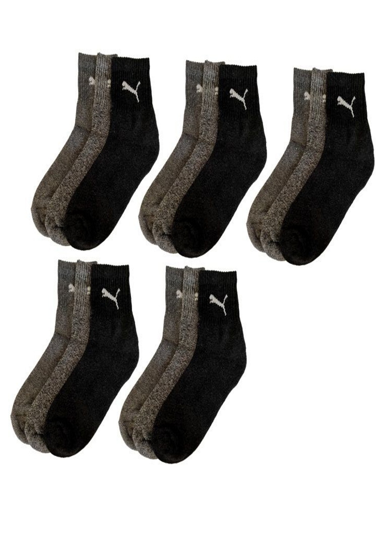 Puma Sportsocken Short Crew Socken Sport 15-Pack grau mix 