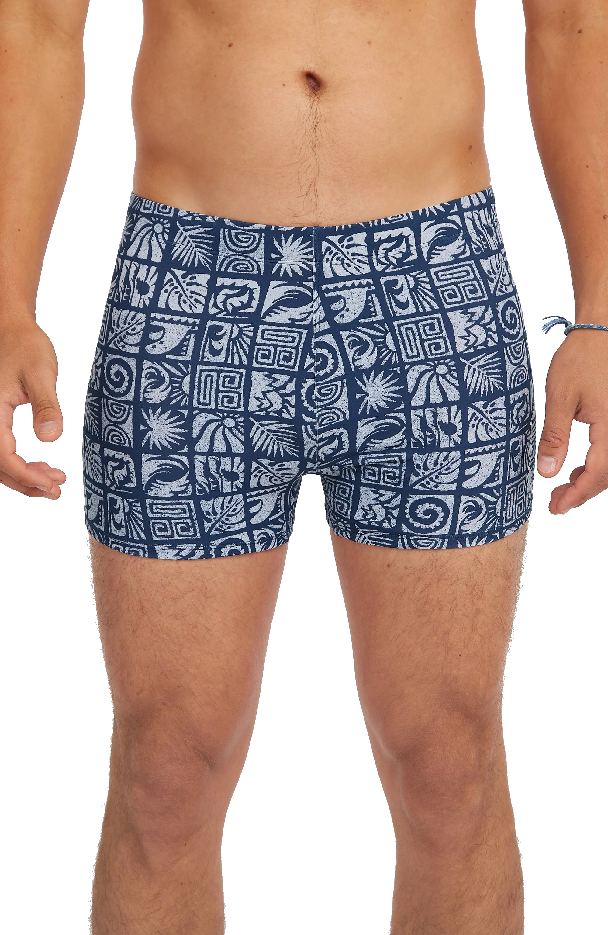 O'Neill Herren Badehose Essentials All-Over-Print Racer Dark Blue Bricks