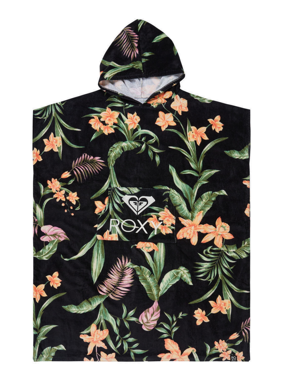 Roxy Surf Poncho Handtuch Stay Magical Anthracite Island Escape