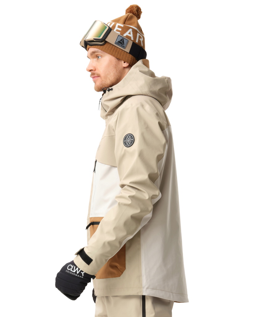 Colourwear Herren Transfer Jacket 3L Shell Jacke Sand