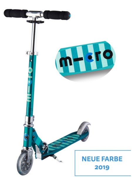 Micro Tretroller Scooter Sprite petrol gestreift