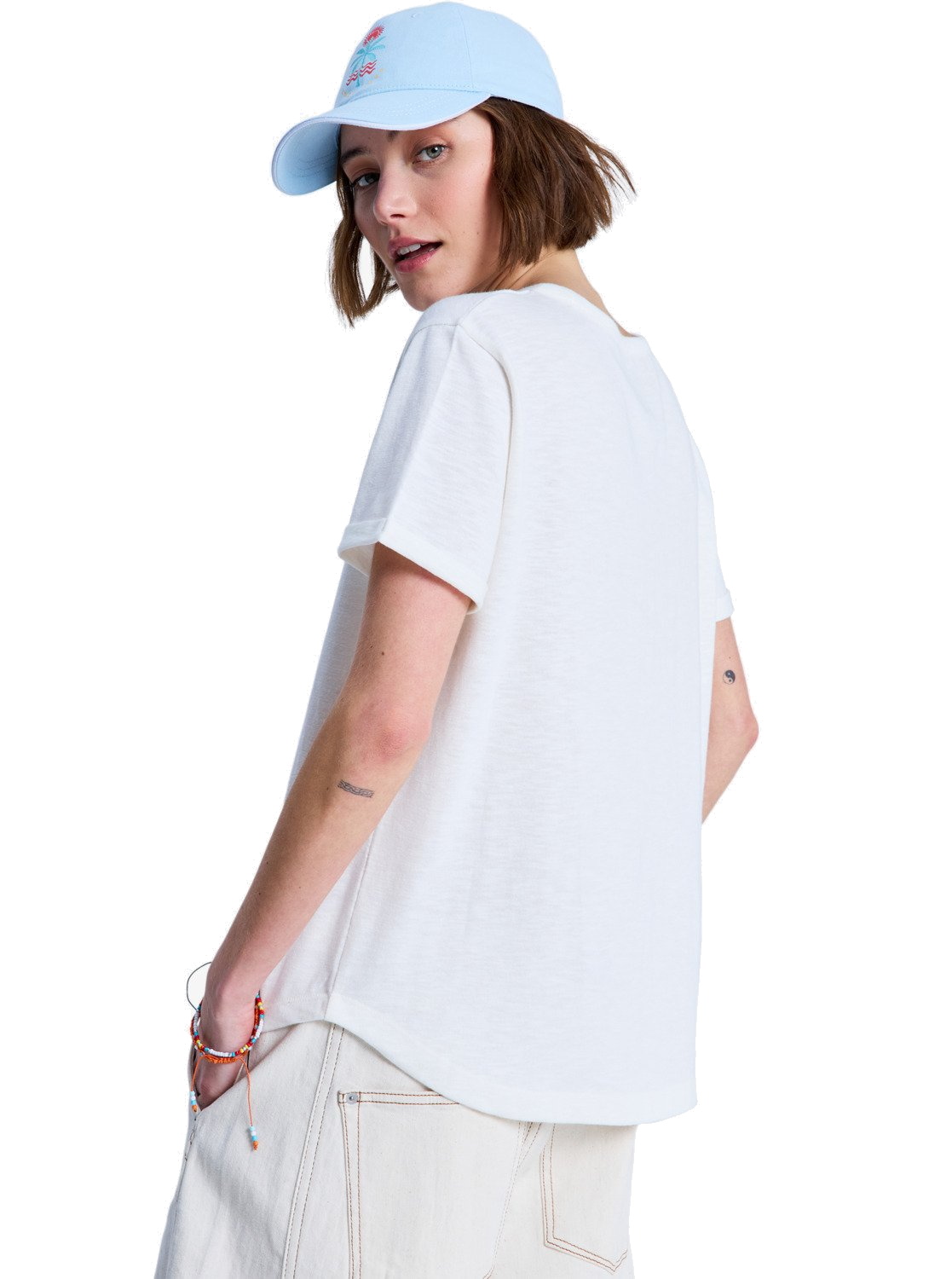 Roxy Damen Shirt Oceanwave Regular Emby White