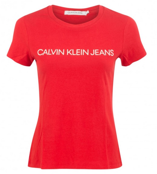 Calvin Klein Damen T-Shirt Institutional Slim Shirt