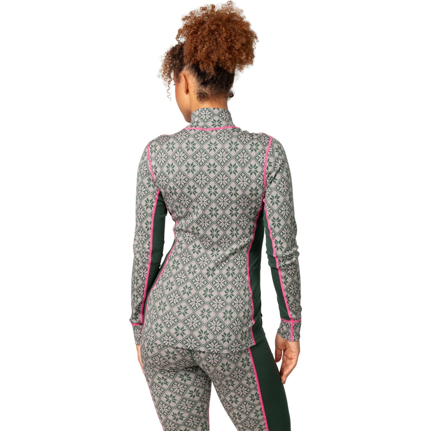 Kari Traa Merino Base Layer Rose Half Zip Thyme