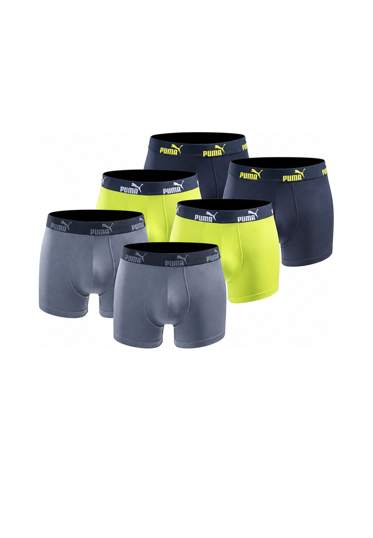 Puma Herren Boxershorts 6er Pack blue lime