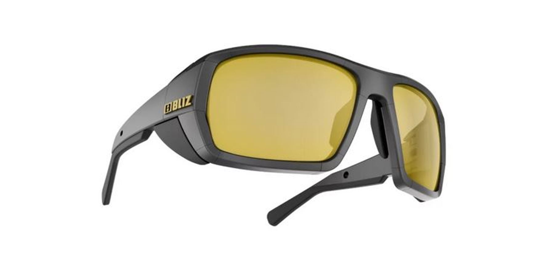BLIZ Sportbrille Peak Polarized Black gold mirror lens