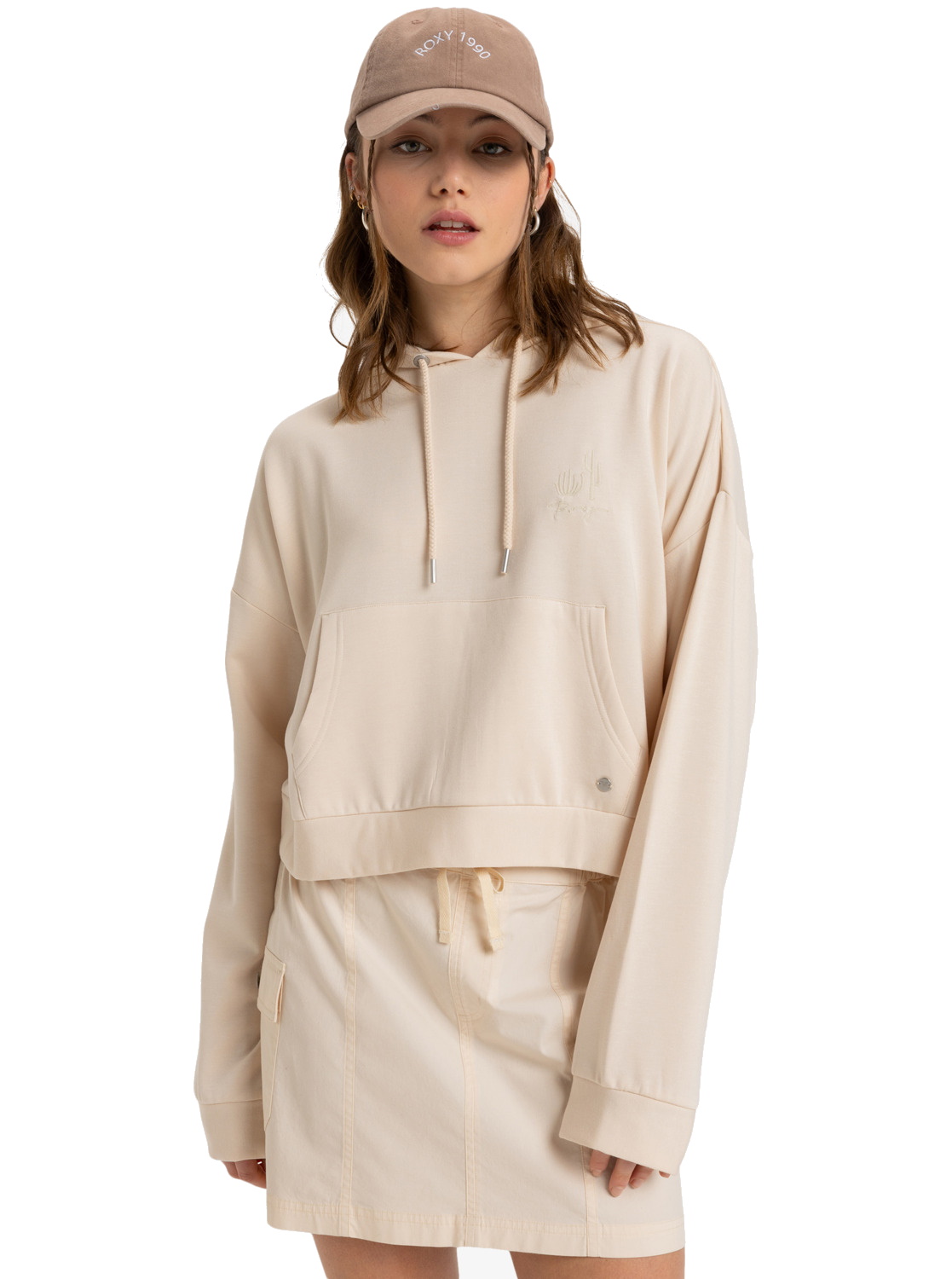 Roxy Kapuzenpullover Surfing By Daylight Parchment
