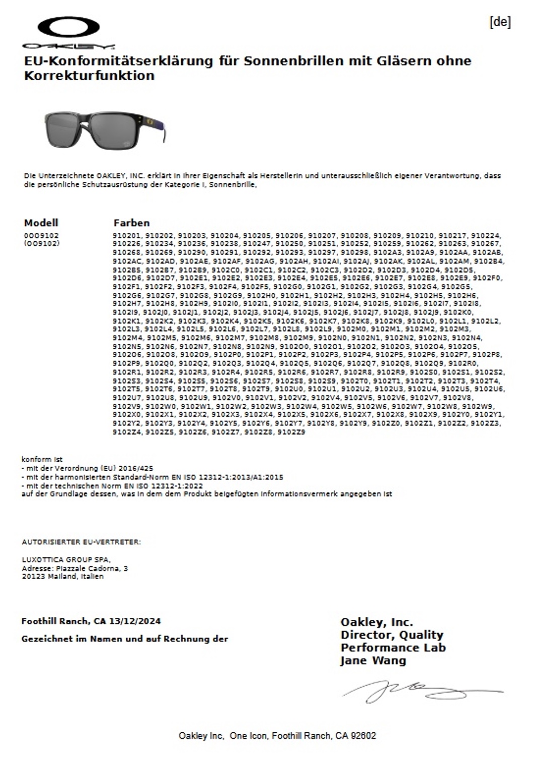 Oakley Sonnenbrille Holbrook Matte Black / Prizm Violet