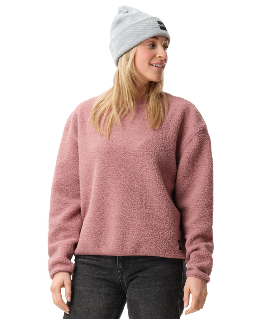 Colourwear Damen Sweatshirt Snug Pile Crew Rose